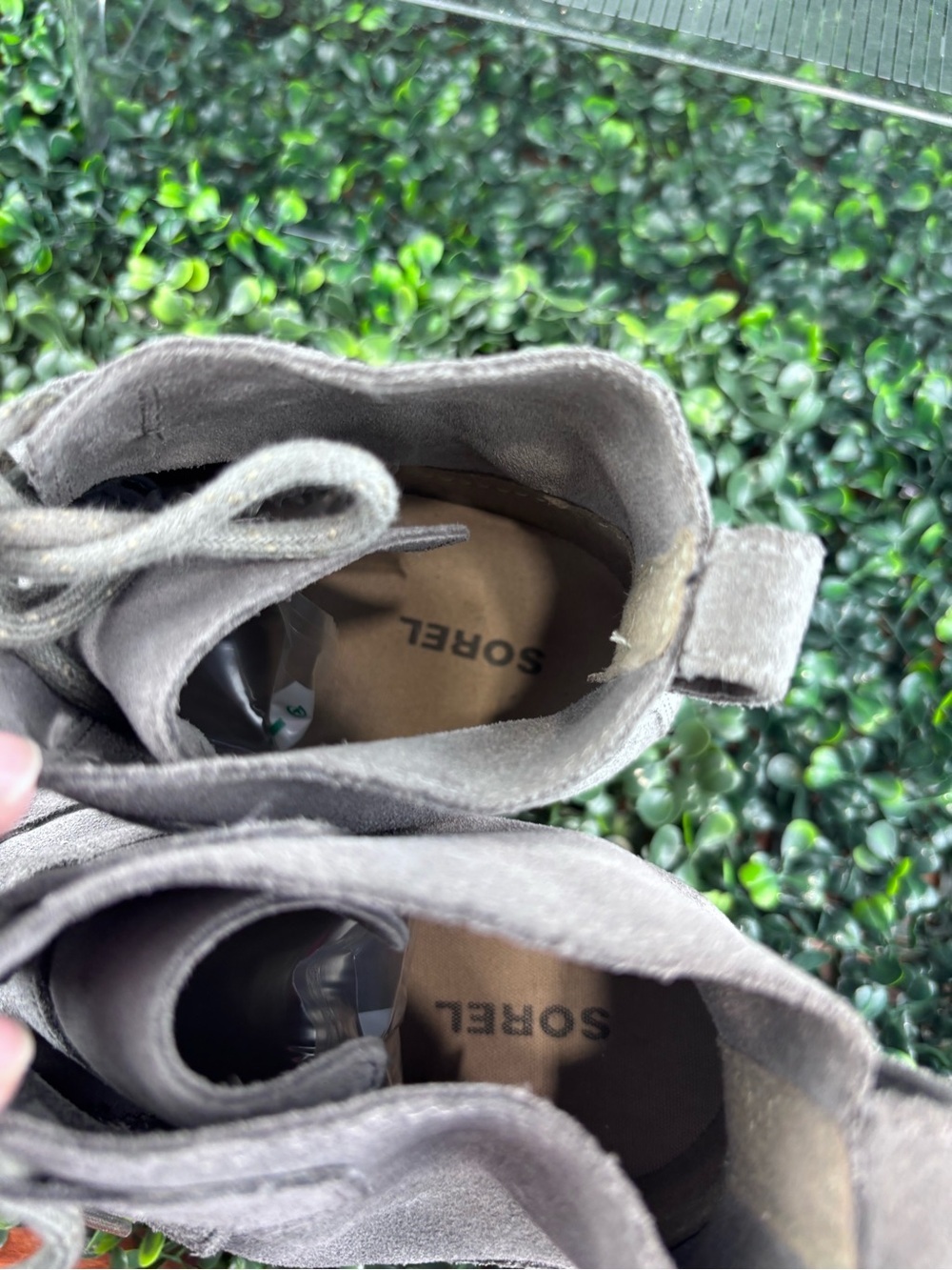 Sorel Light Gray Suede Lace-Up Ankle Booties Size 8.5 Woman - Picture 7 of 11